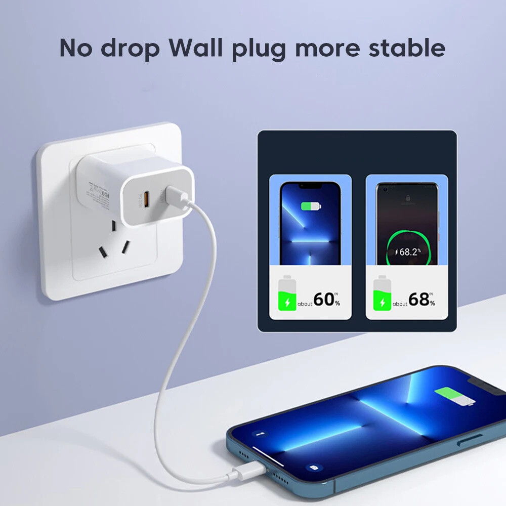 40W USB C Wall Charger Fast Block Type C Charging Brick Lot For iPhone Android
