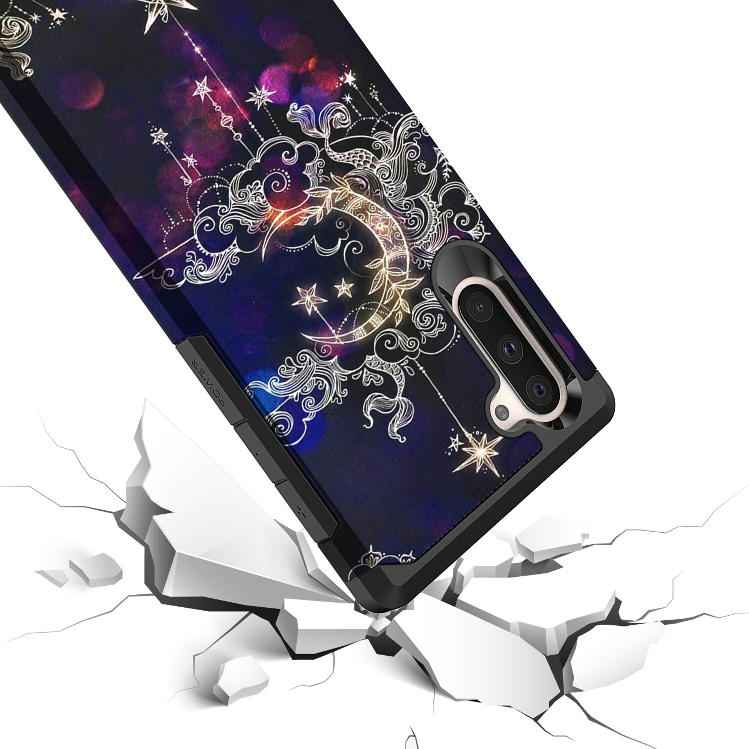 For Samsung Galaxy Note 10 Plus Hybrid Graphic Fashion Colorful Silicone Case