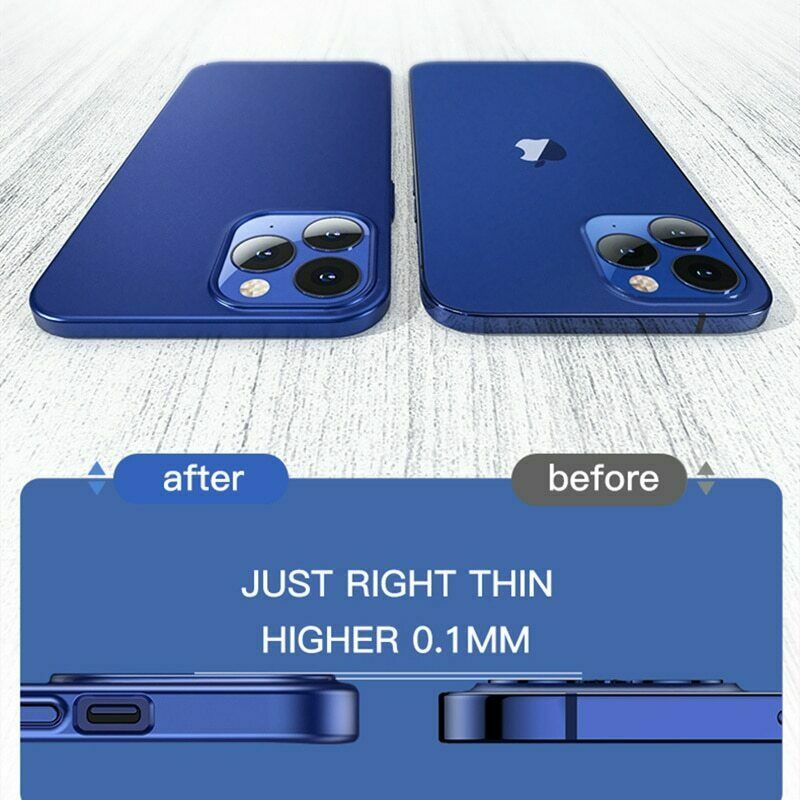 For iPhone 15 14 Pro Max 13 12 11 Slim Matte Hard Ultra-thin Phone Case Cover