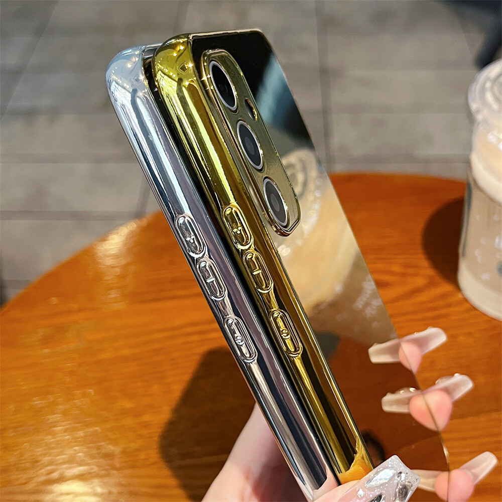 Glossy Mirror Phone Case Back Cover For Samsung Galaxy S26 S25 S24 S21 S20 A54