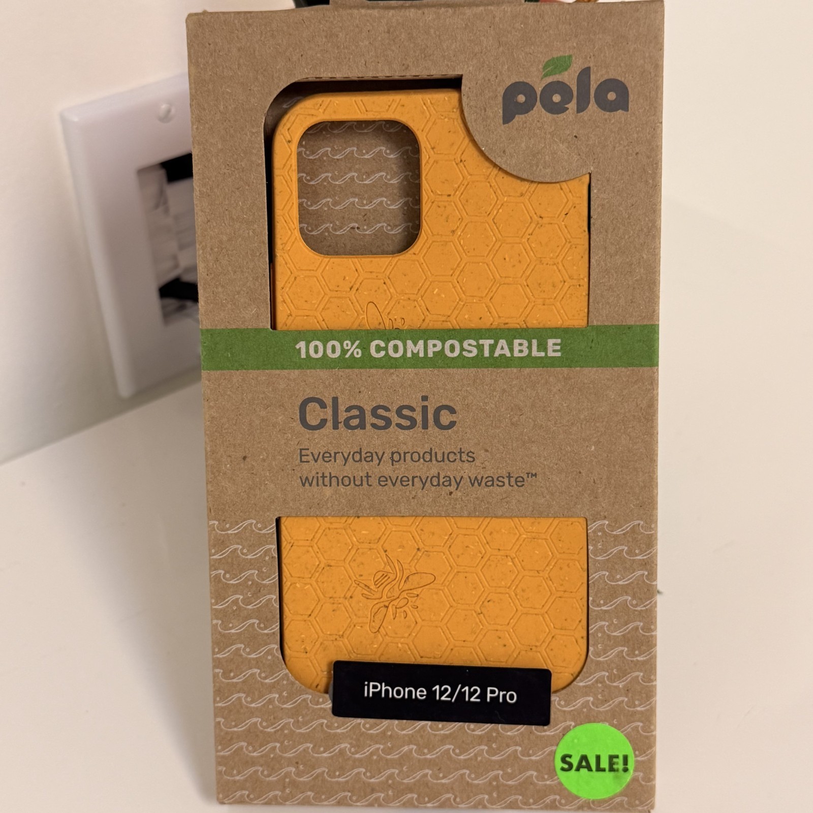 New Pela Classic 100% Compostable Phone Case for Apple iPhone 12/12 Pro Yellow
