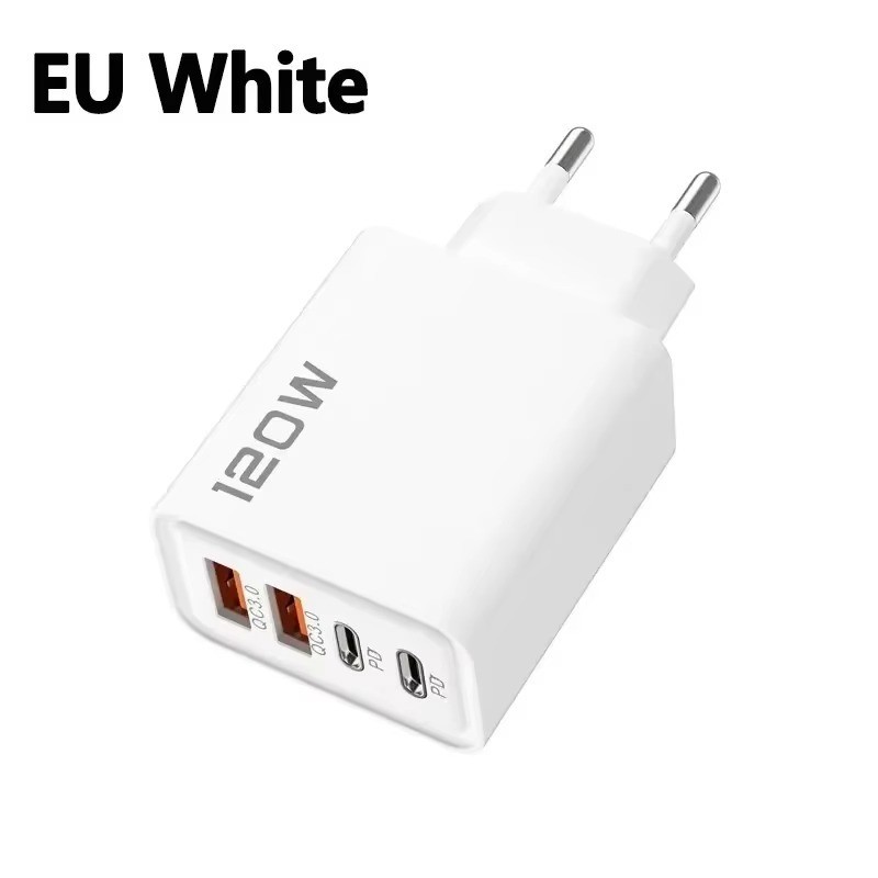 120W Fast Charger USB Type-C PD Quick Charge 3.0 Adapter for iPhone Samsung**