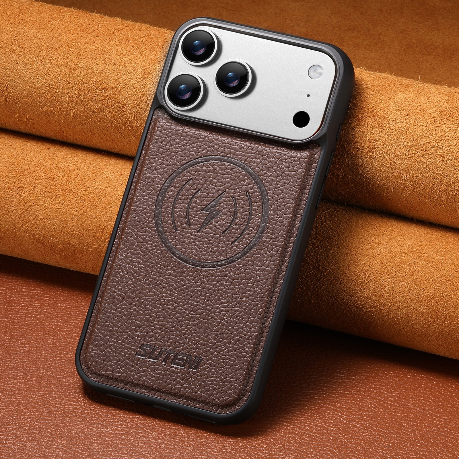 For iPhone 17 Pro Max Air 16 15 14 13 Men’s Magnetic Shockproof PU Leather Case