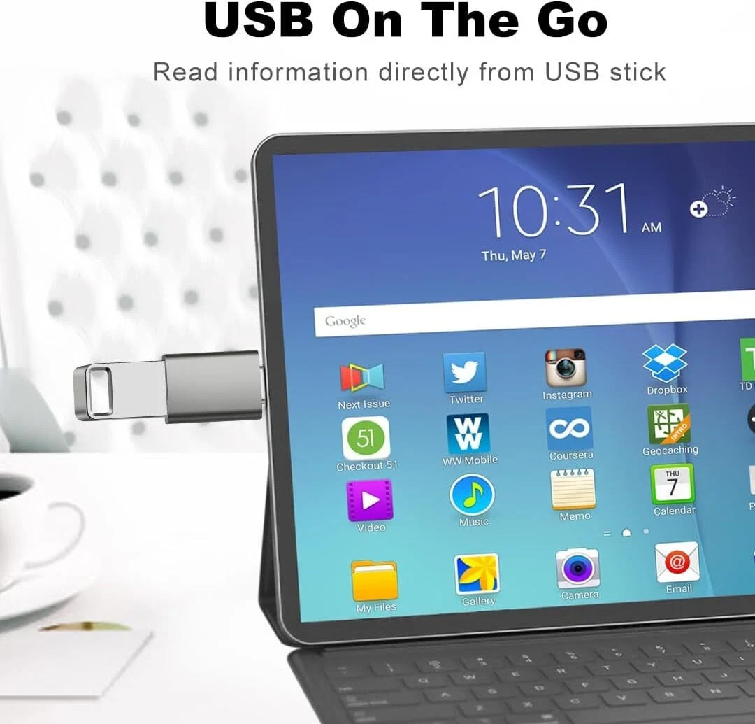 4 Pack USB-C 3.1 Male to USB A Female Adapter Converter OTG Type C Android Phone