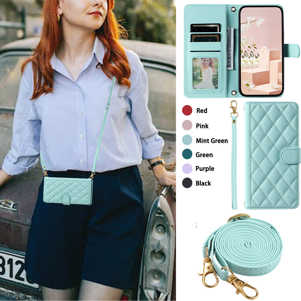 For Redmi Note12 Pro 11A 10C 9A Flip Leather Wallet Card Case Cover With Lanyard
