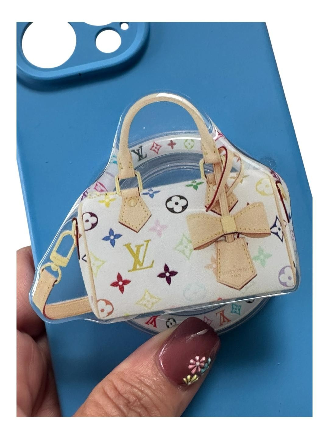 Fashion Luxury Inspired Phone Stand and Hand Grip Style #8, Magnetic or Stick On