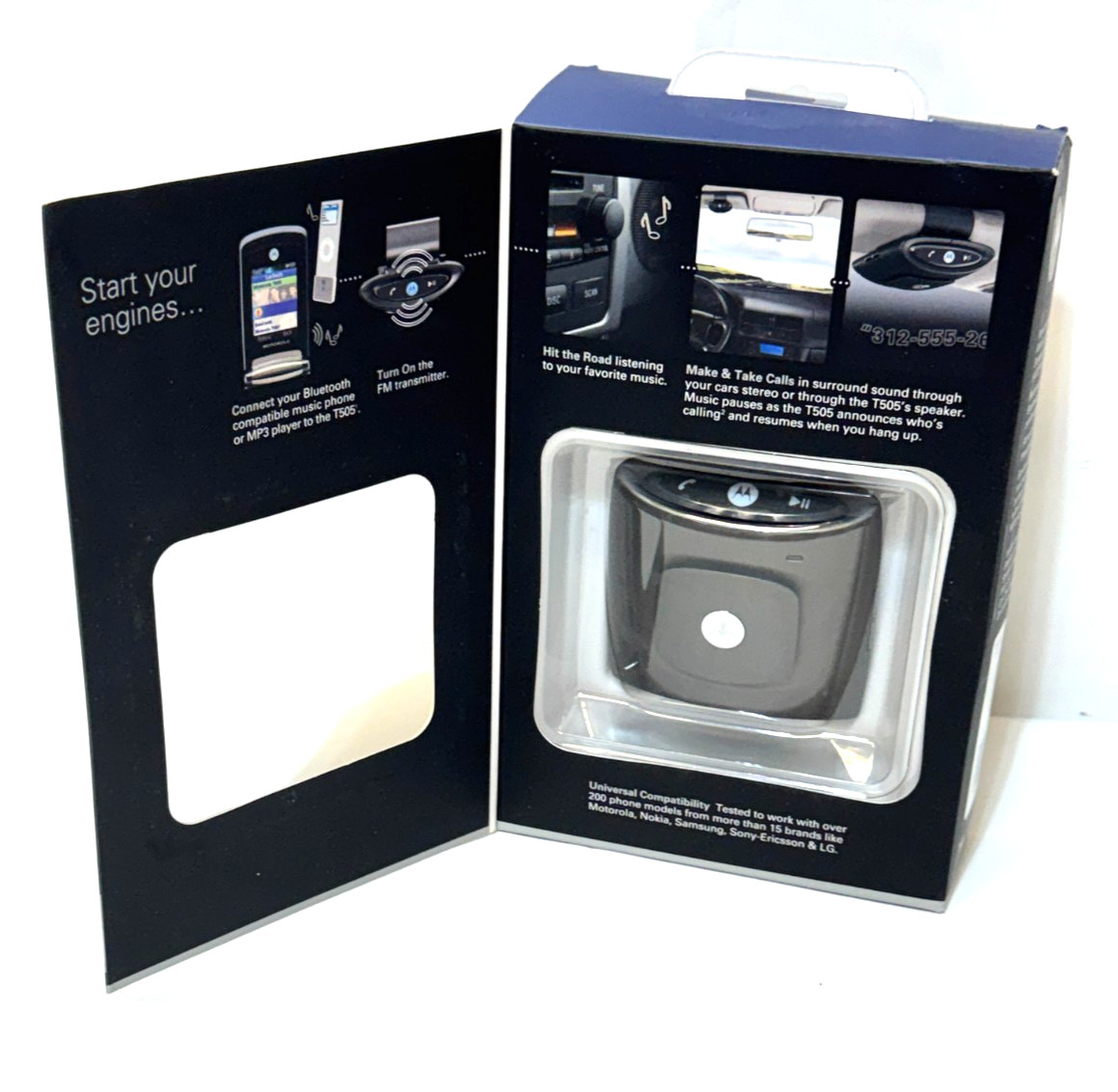 MOTOROLA T505 Bluetooth In-Car Speakerphone Handsfree Car Kit NEW IN BOX