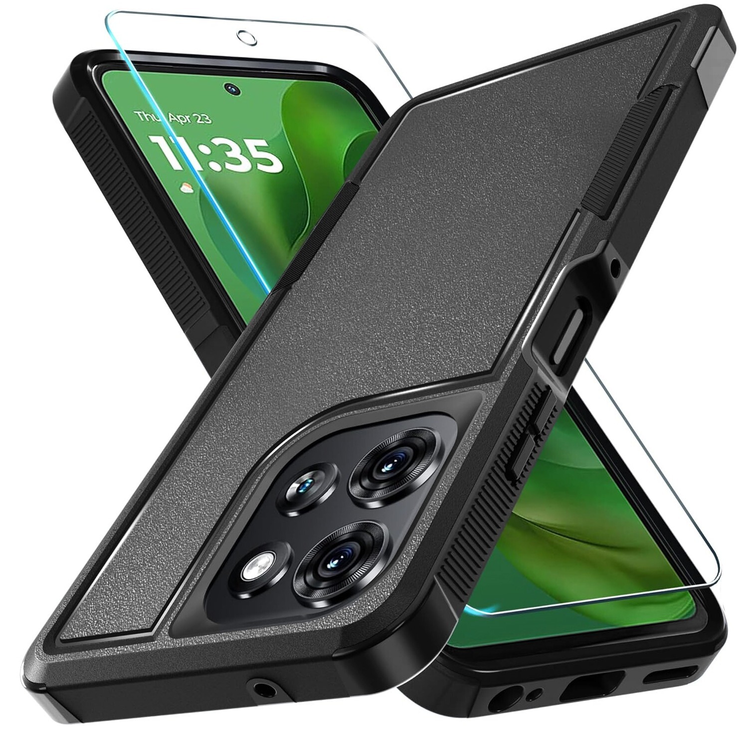 For Motorola Moto G Power 2025 Case Shockproof Cover + Tempered Glass Screen
