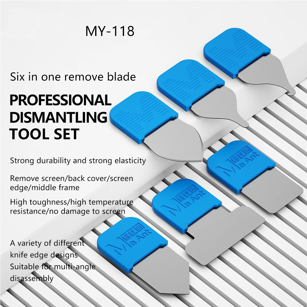 Ultra Thin Opening Pry Tool Kit Phone Screen Battery Cover Removal Tools 6pcs