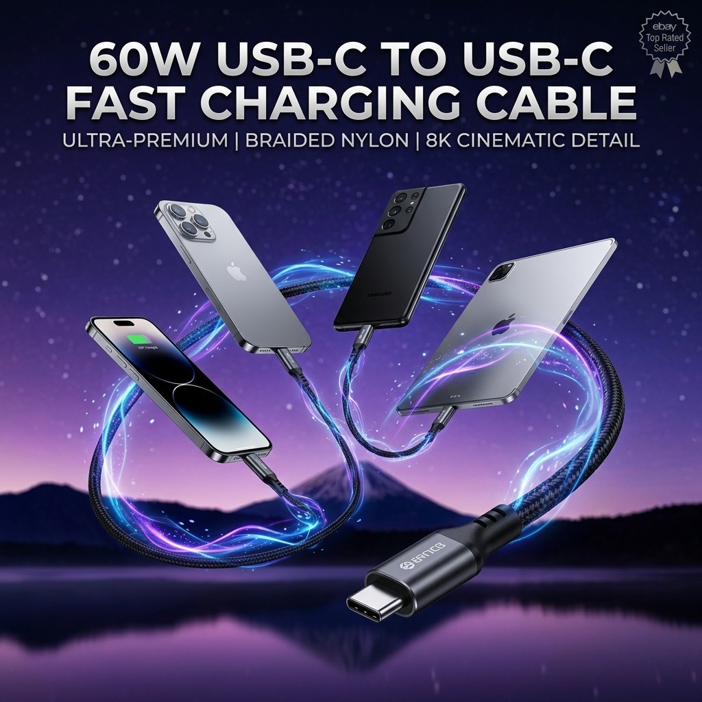 USB-C to USB-C Fast Charging Data Sync Cable 3FT 6FT 10FT