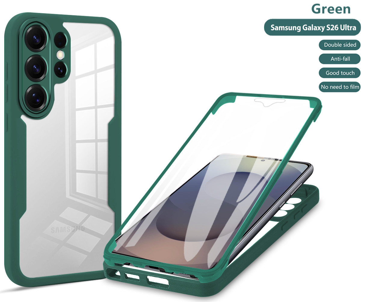 For Various Phone Hybrid Armor Acrylic Case 360° Protetor Full Cover ShockProof