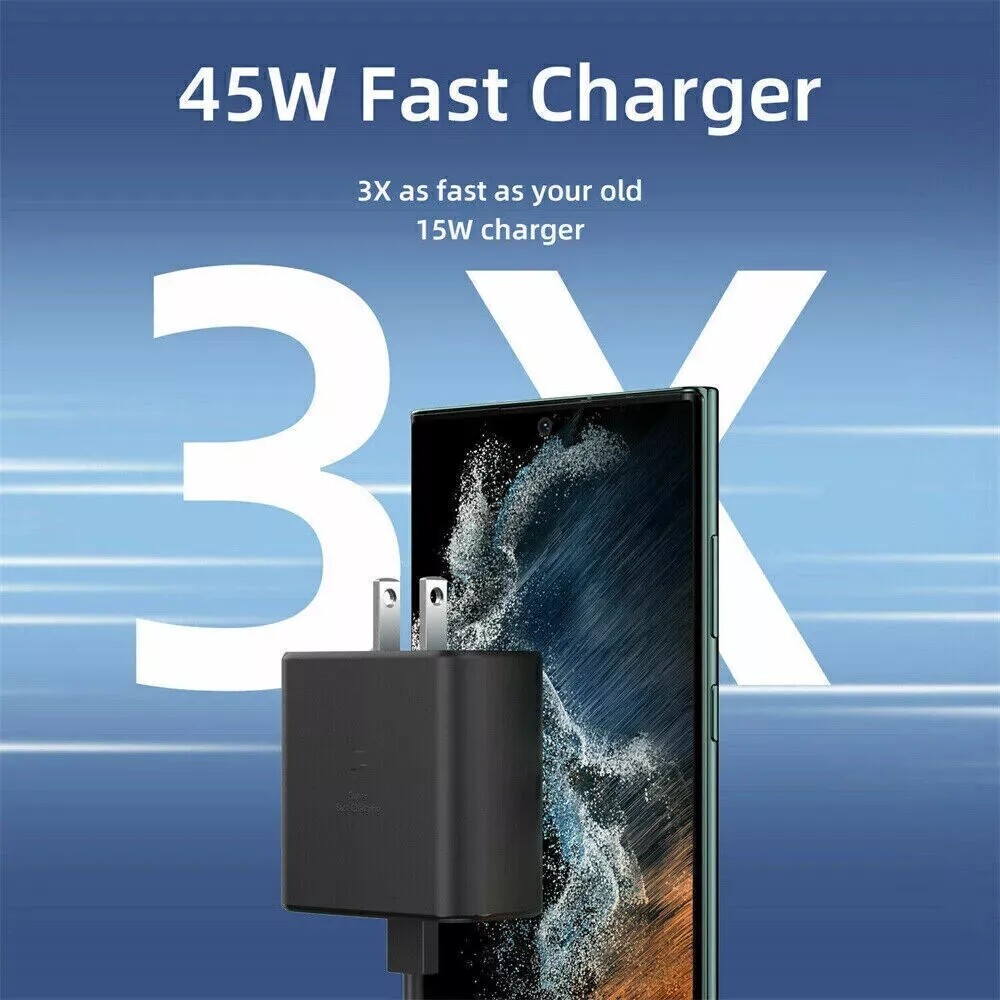 Universal 45W Type C Fast Wall Charger USB-C Wall Charger For Samsung Galaxy New