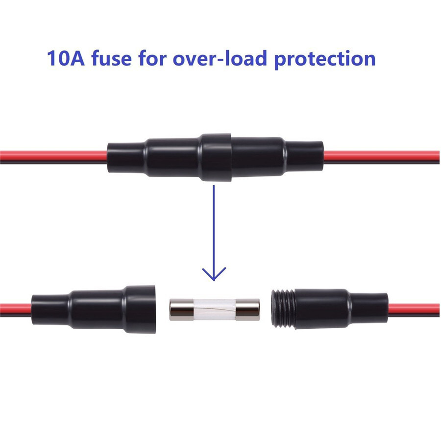 Dual USB Auto Car 2.4A Charger Dash Power Socket Quick Charge 3.0 Blue LED Cable