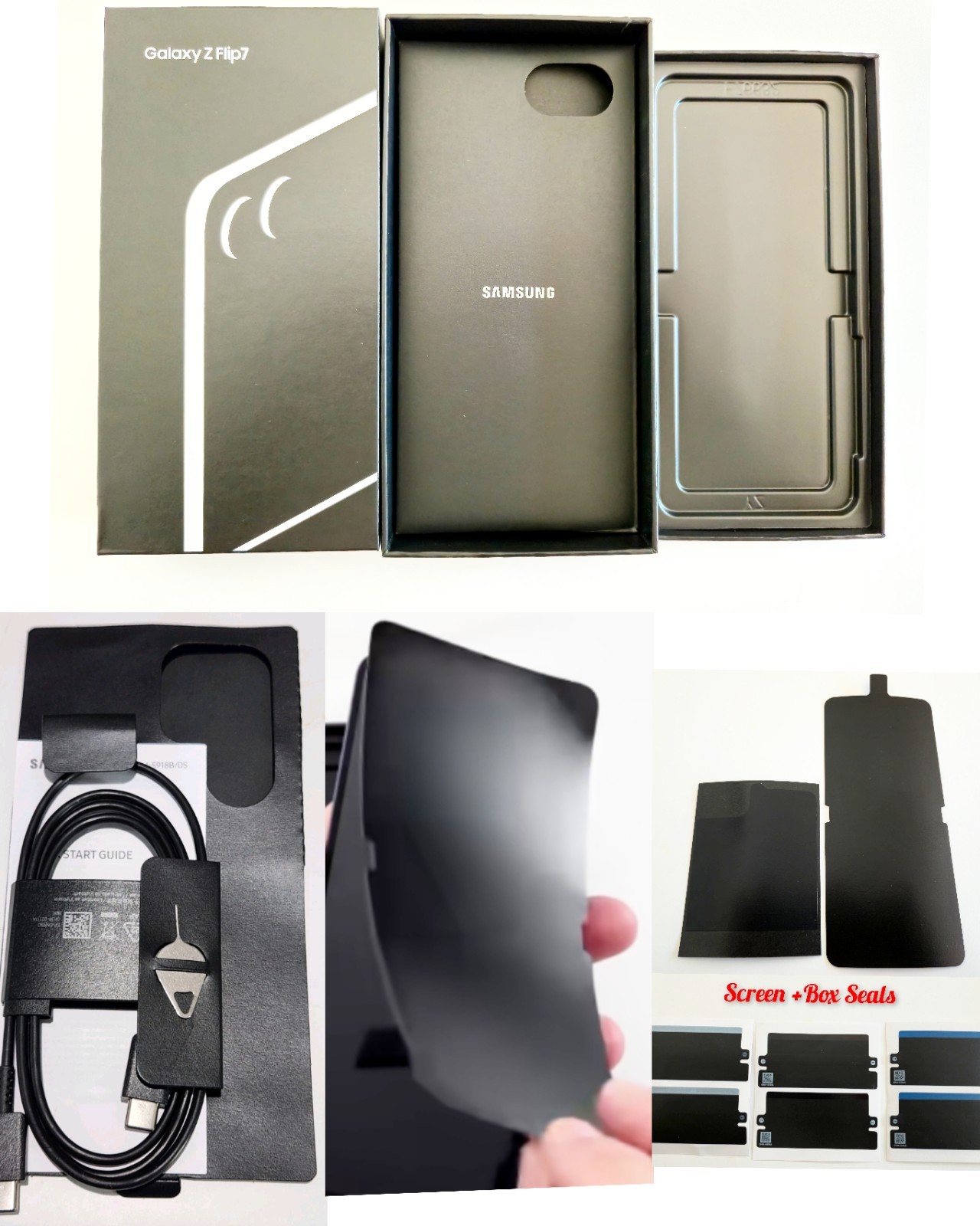 Samsung Galaxy Z Fold 4 Z Fold 3 5G Empty Box Retail Box Cable+Plastic Seal