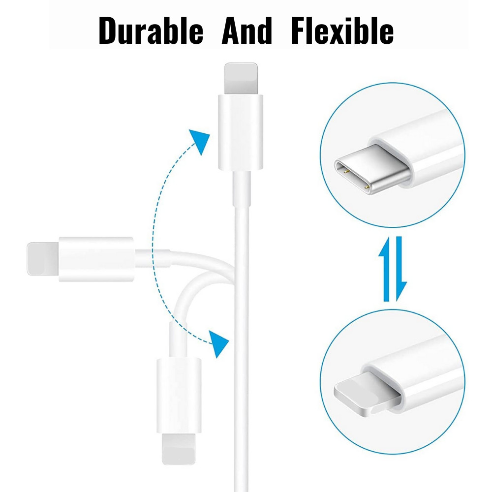 20W USB-C Power Adapter Fast Charger PD Cable Lot For iPhone 14/13/12/11/XR/8/SE