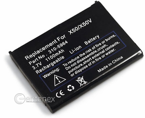 Standard Battery for Dell Axim X50v X50 Pocket PC Internal Batteries +Microfiber