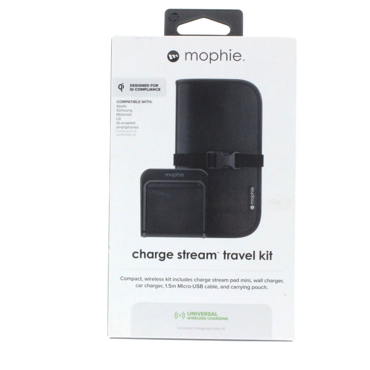 Mophie Wall and Car Charger Stream Travel Kit Qi for Qi iPhone / Galaxy