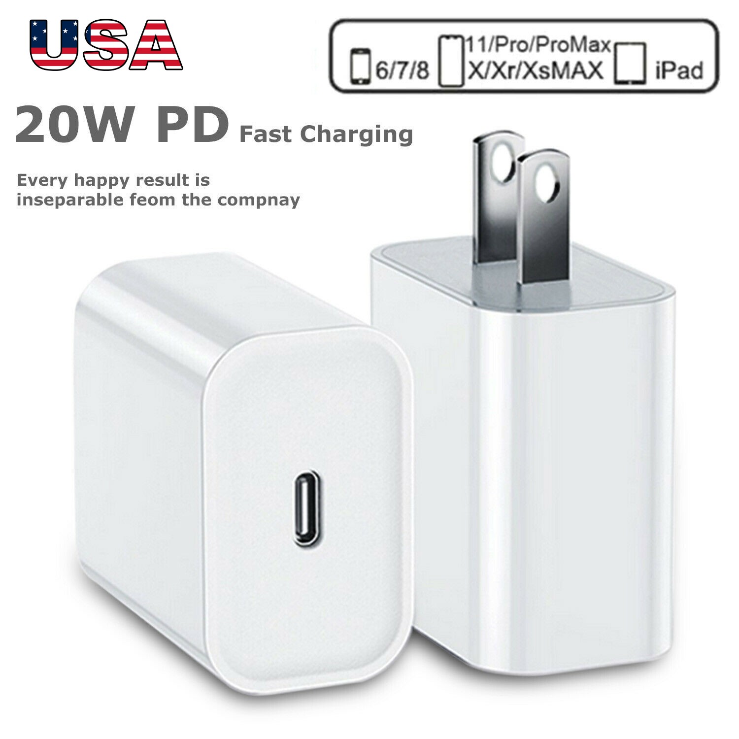 20W PD USB-C Wall Charger Adapter Universal For Apple iPhone 17/17 Pro/17PRO MAX