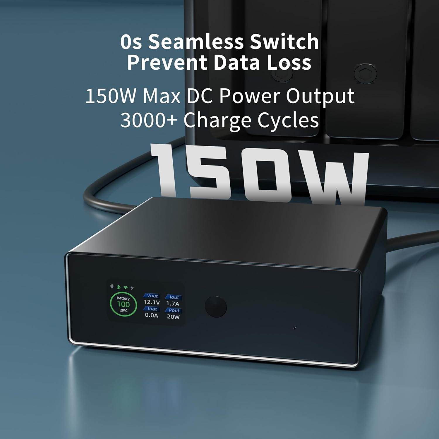 Smart UPS 150W for NAS & Mini PC – Remote APP Control, Power Backup Solution