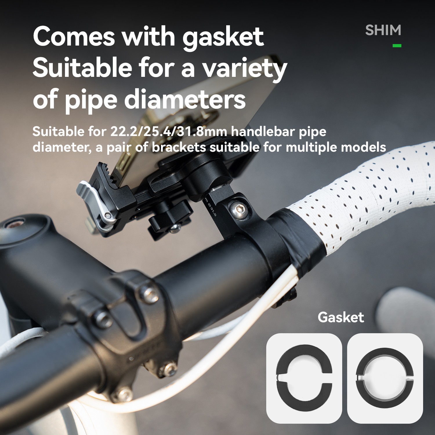ROCKBROS Bike Phone Holder Stable 360° Adjustable MTB Road Bicycle Phone Mount
