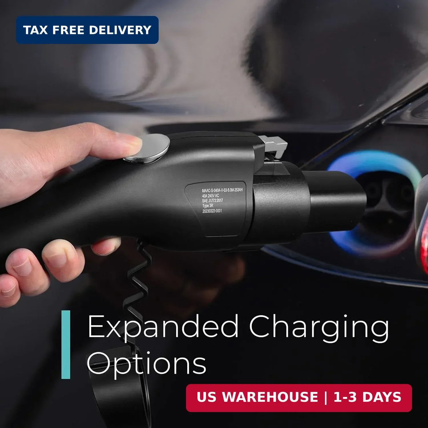 Lectron J1772 to Tesla Adapter 80 Amp (240V) – EV Charging Adapter Compatible wi