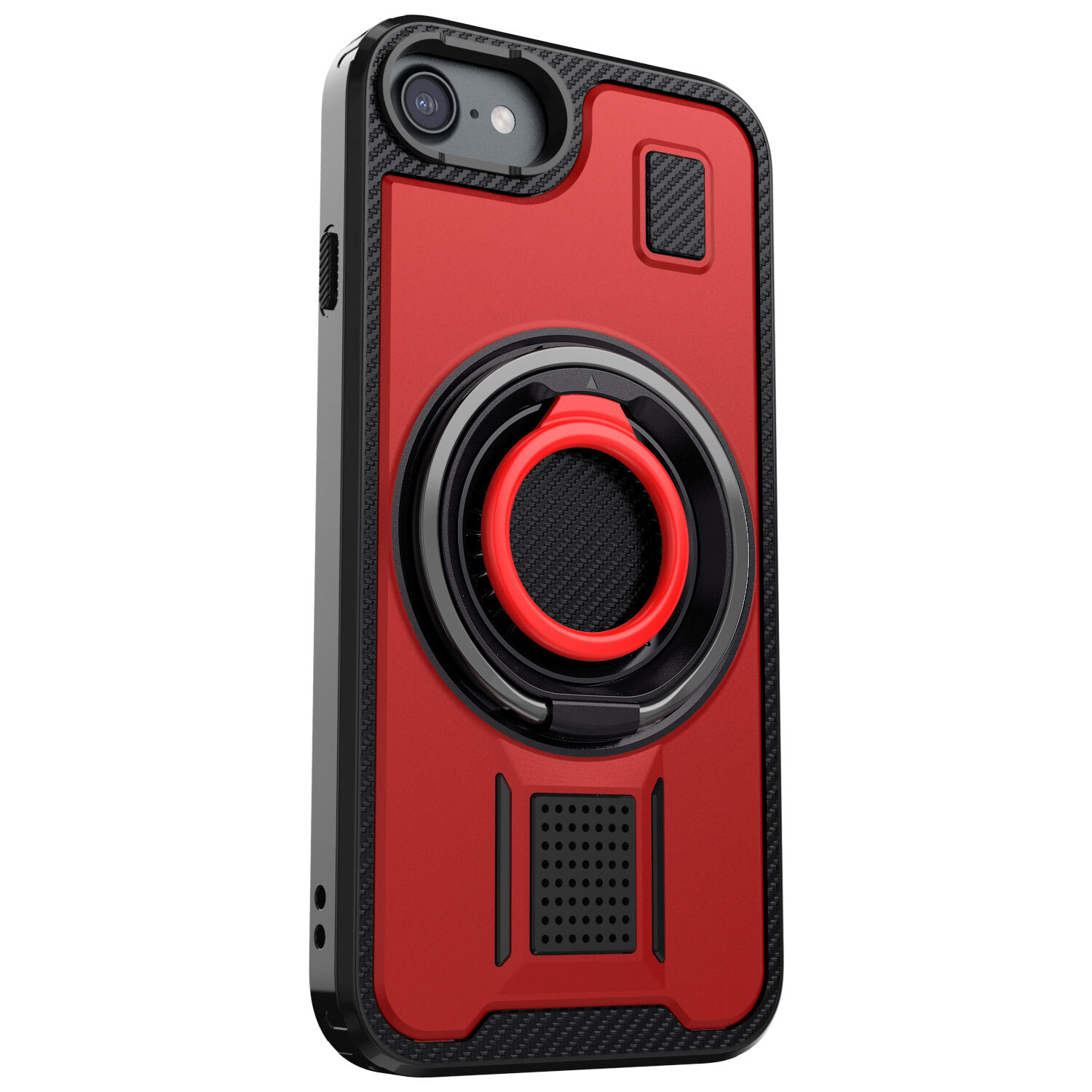For Apple iPhone 6/6s/7/8 4.7″ Shockproof Hard Case, Ring Kickstand Phone Cover