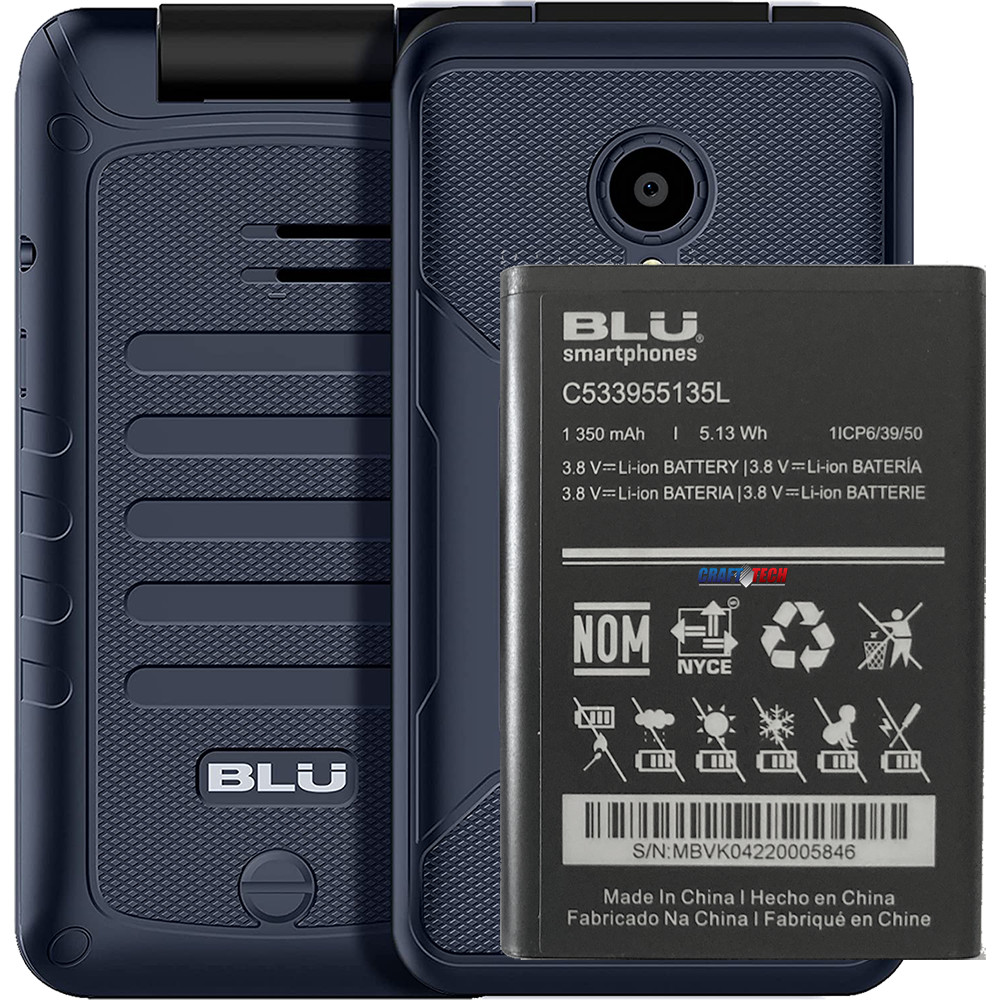 BLU Tank Flip T0100U 2.8″ Original OEM BLU Battery C533955135L 1350mAh