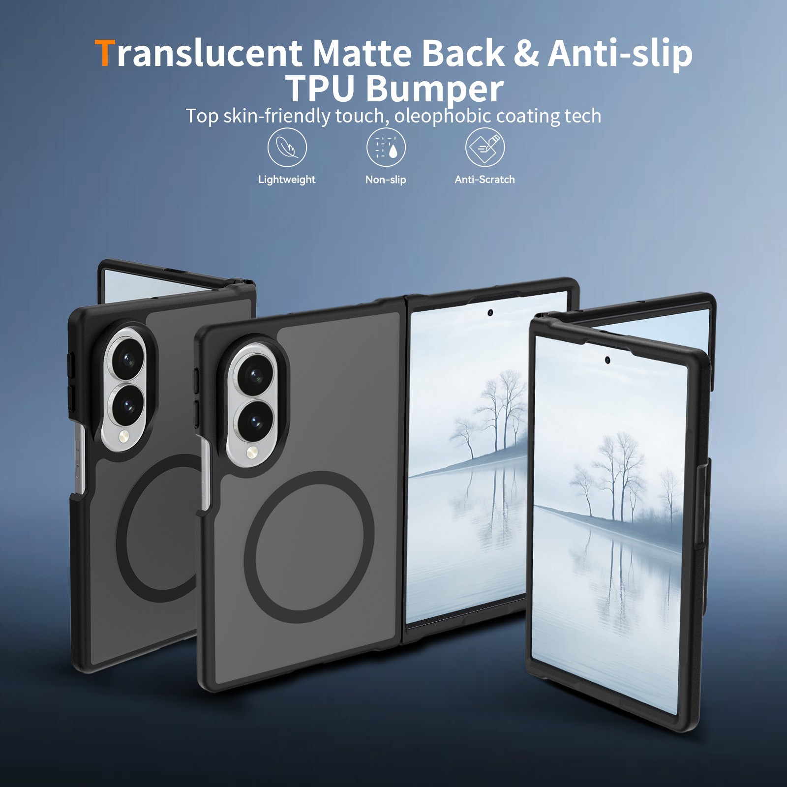 For Samsung Galaxy Z Fold8 Ultra Mag Safe Case Matte Shockproof Screen Protector