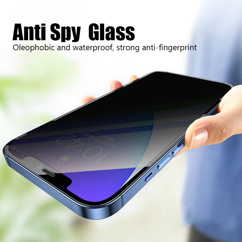 3 Pack Privacy Tempered Glass Screen Protector for iPhone 11 12 13 14 15 Pro Max