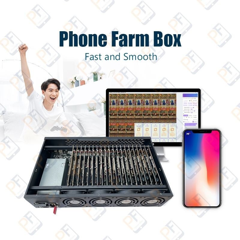 Phone Farm Box Social Media Marketing Tool Automation Click Bot AI Phone Server