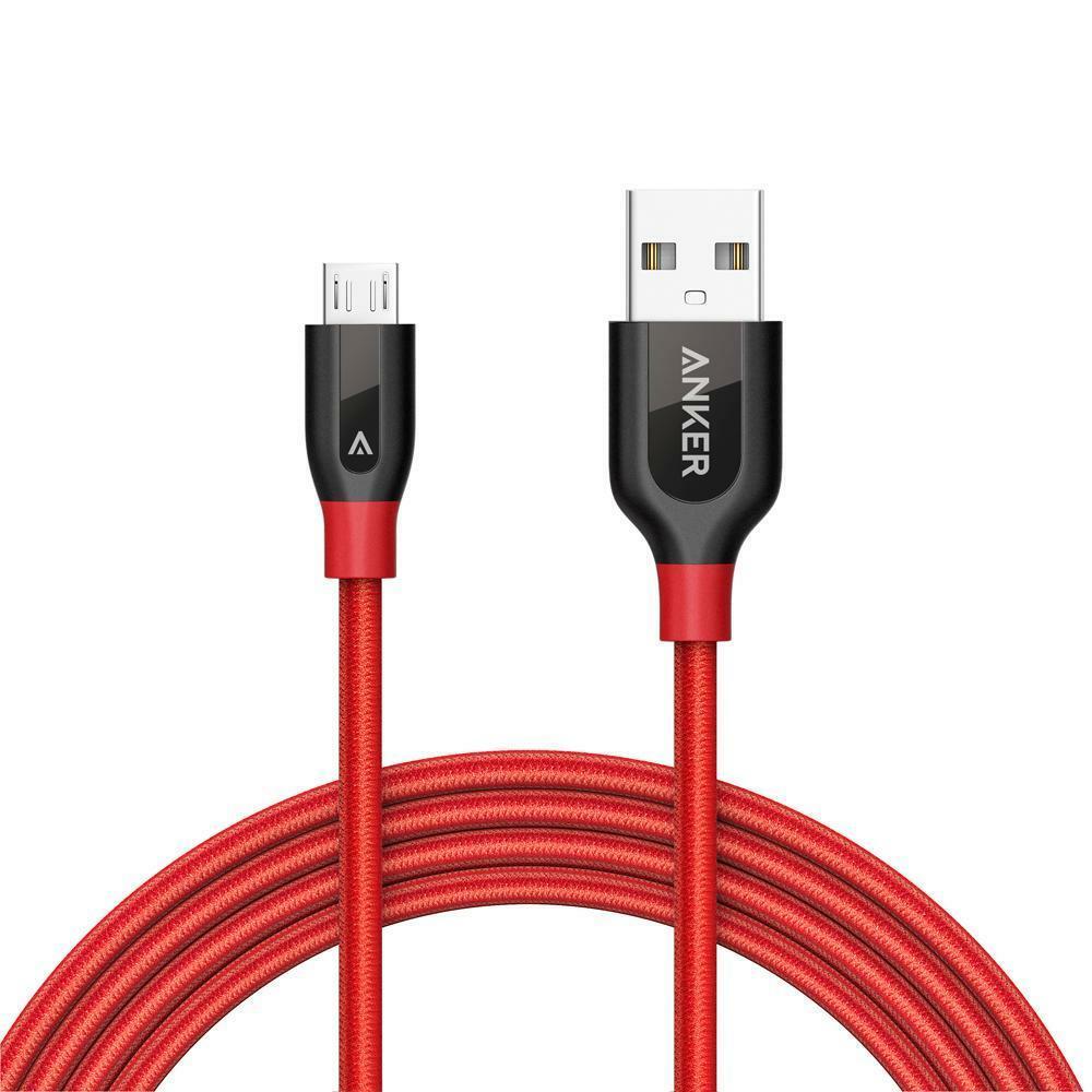 Anker Micro USB Android Cable Charger 3FT 6FT 10FT HTC lot Fast Charge All Color