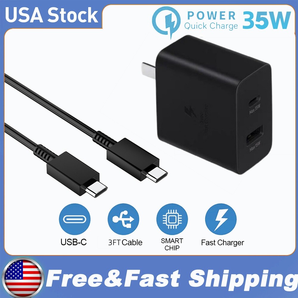Super 35W Super Fast Charger Plug & Cable For Samsung Galaxy S22 S22 S23 S24plus