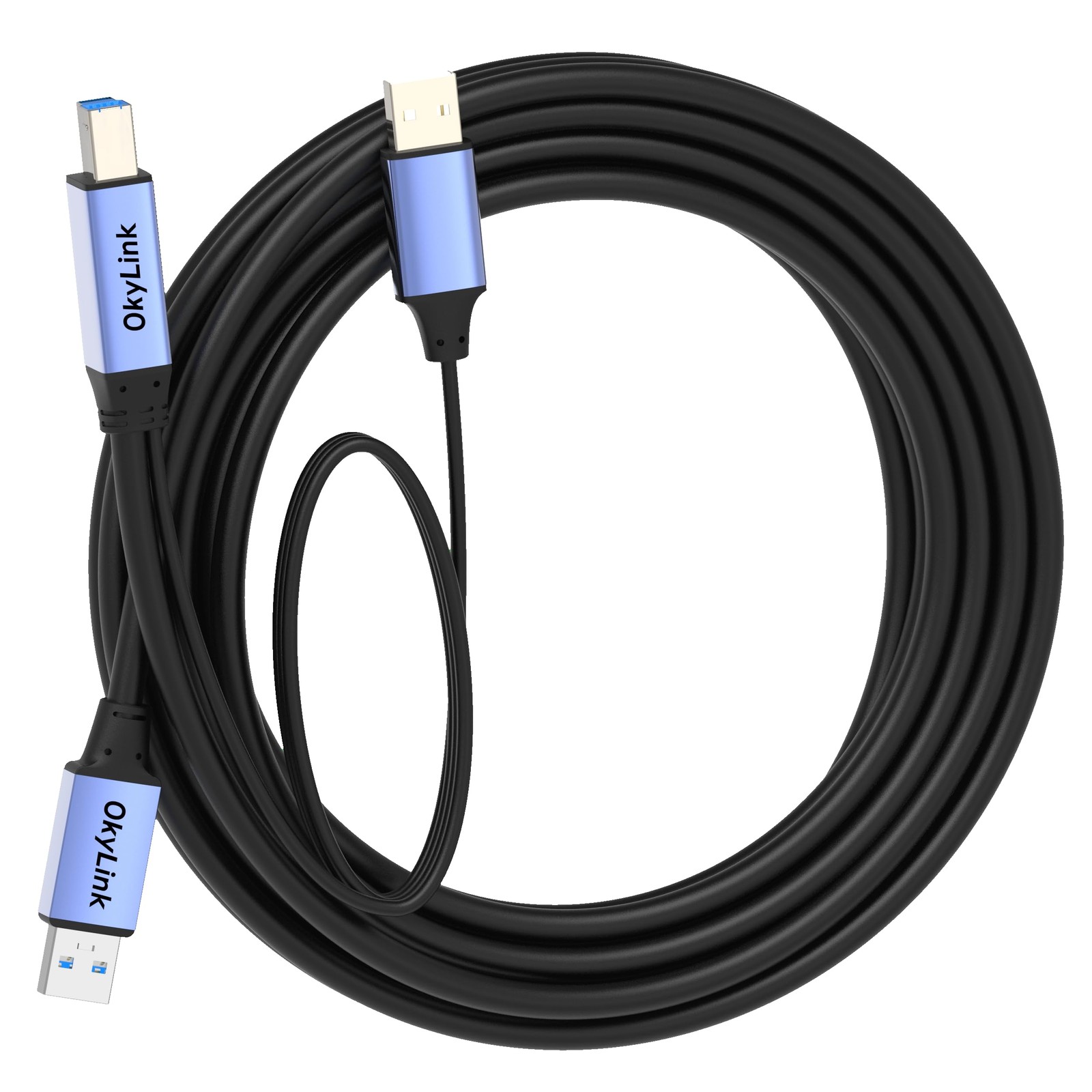 5 Ft 1.5M USB 3.0/3.2 Gen 1 Printer Cable A To B Male 5Gbps Aluminum Shell