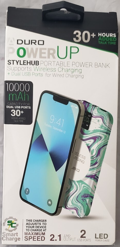 ADuro Power Up Wireless Portable Power Bank for iPhone & Samsung