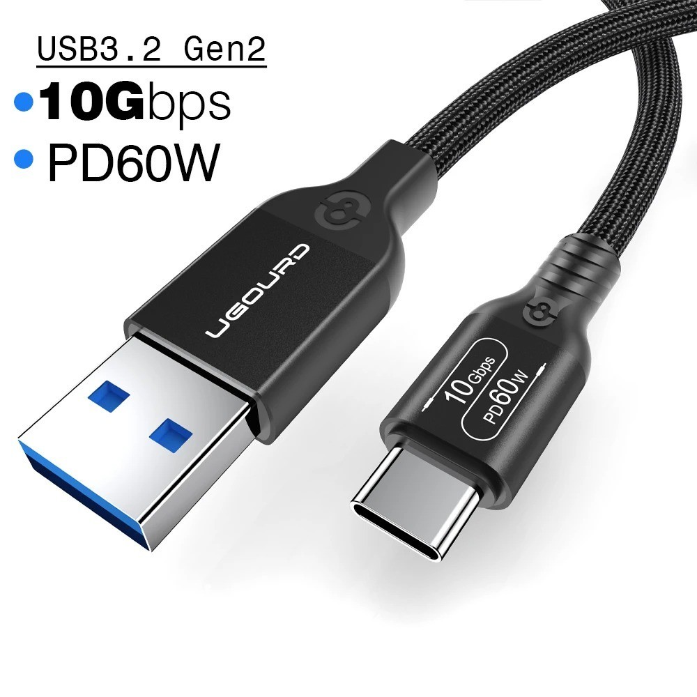 USB 3.2 USB 3.1 Gen2 10Gbps USB-A to Type C Cable 60W Fast Charge