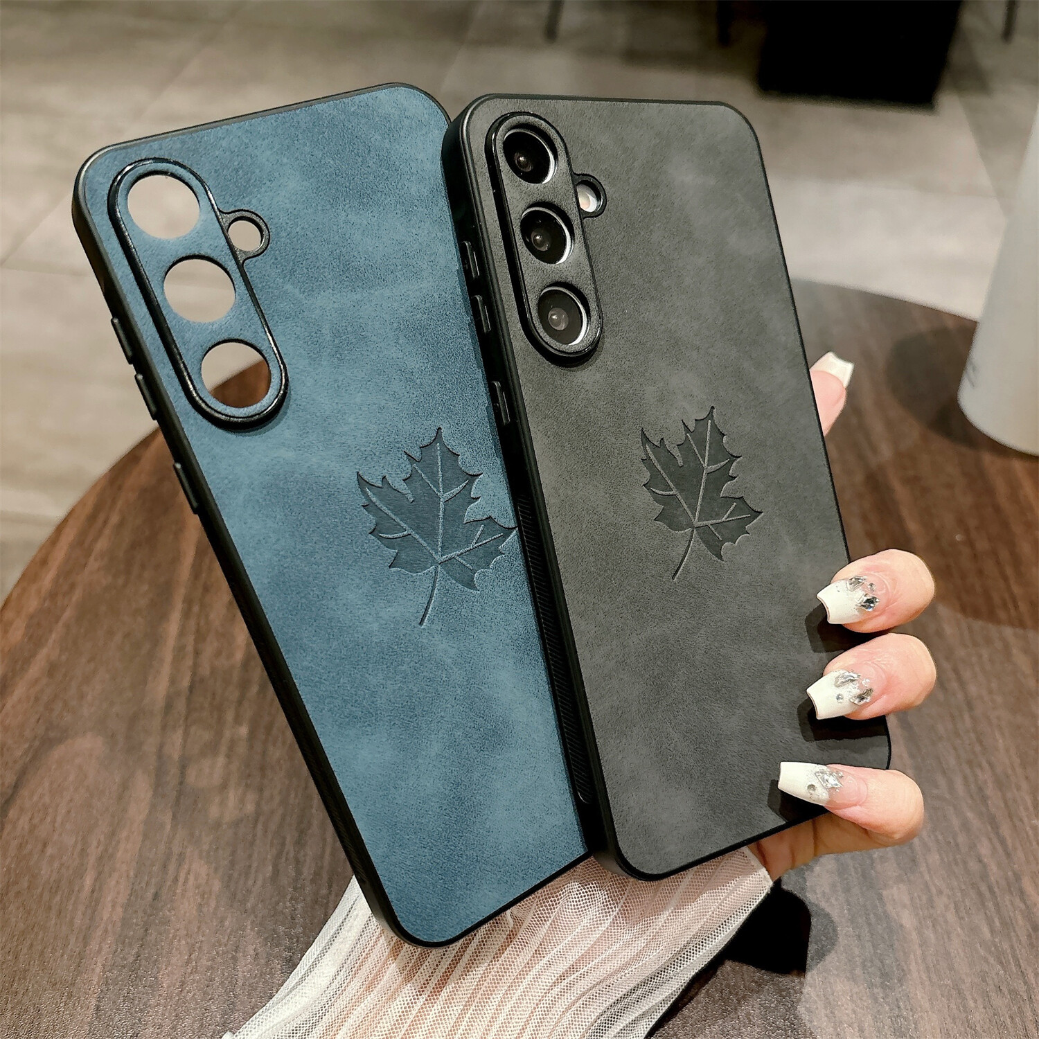 For Samsung Galaxy S24 Ultra S23 S22 S21Plus Shockproof Luxury Leather Slim Case