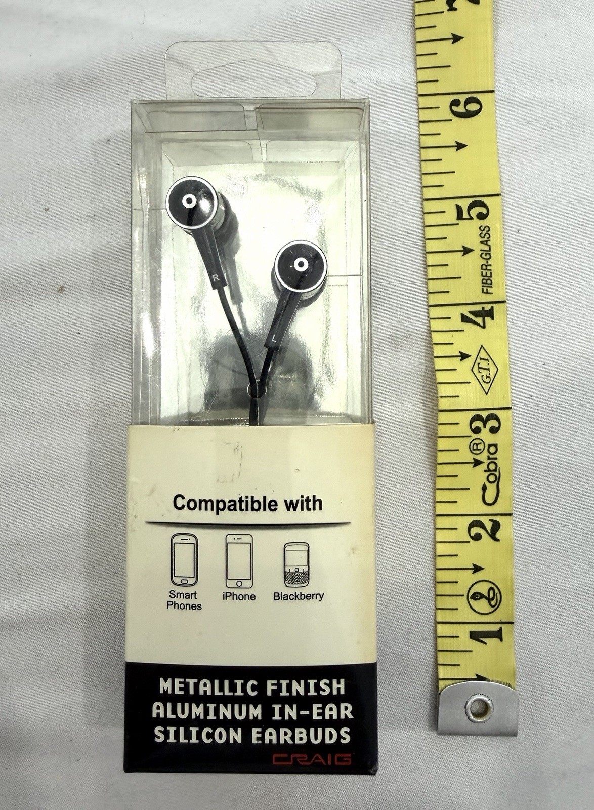 Craig Silicone Earbuds Black Aluminum Metallic Finish