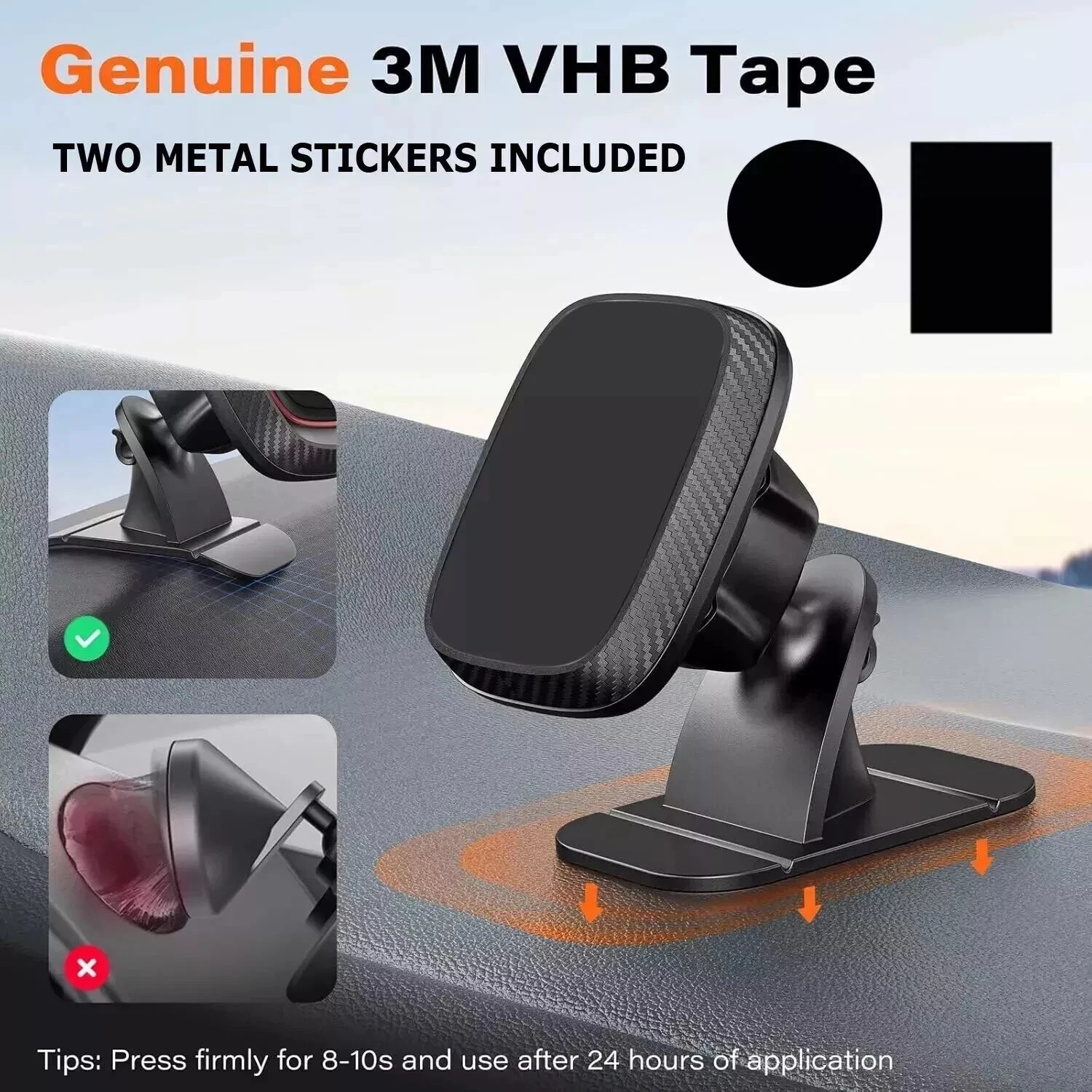 Magnetic Phone Holder for Car, Dashboard Car Phone Holder Mount.