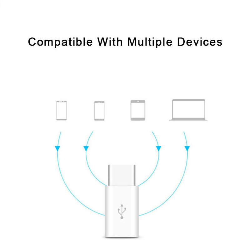 Micro USB Female To TypeC Male Adapter Female Cable Converters for Macbook Phone