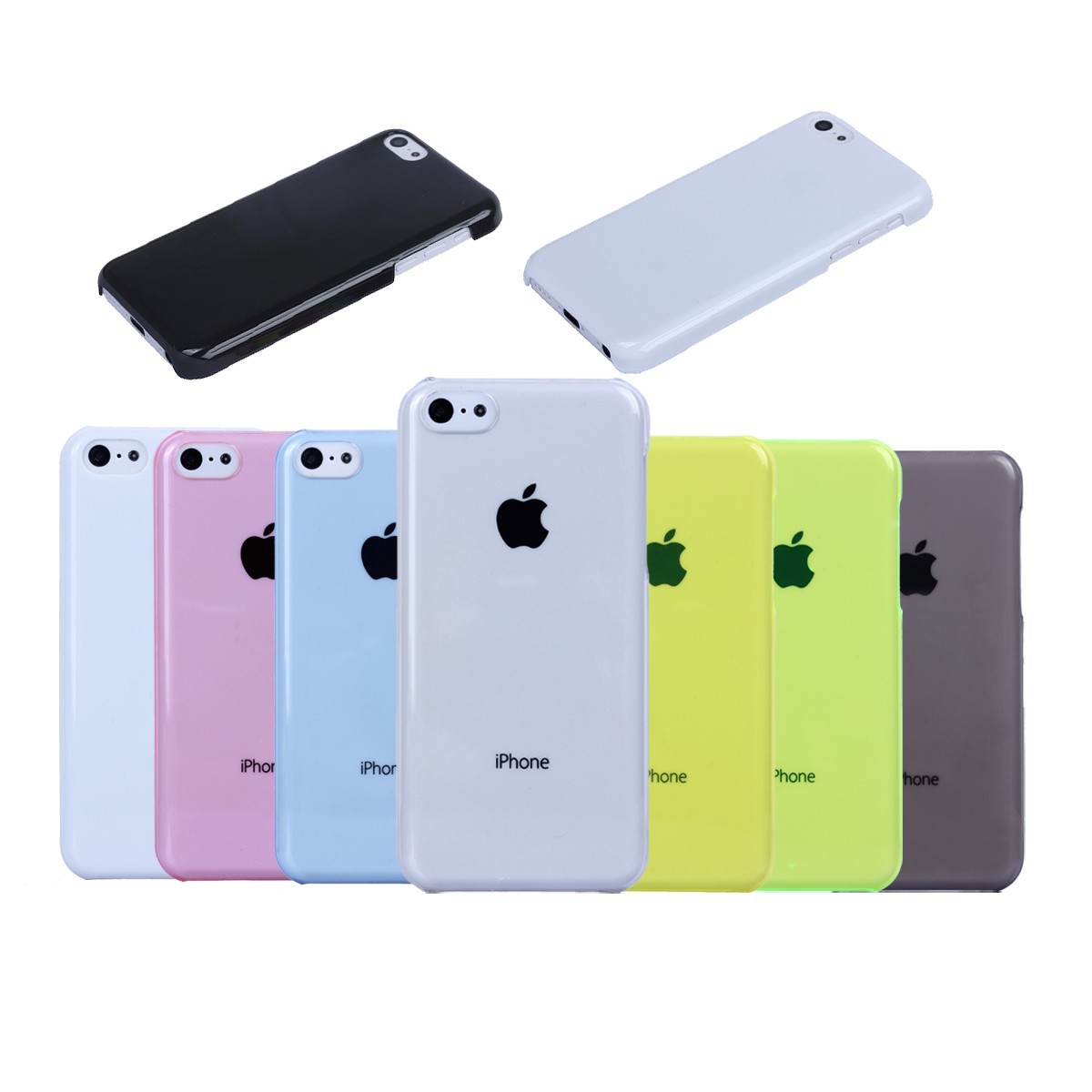 IPhone 5C Thin Transparent Plain Crystal Clear Hard Plastic TPU Case Cover
