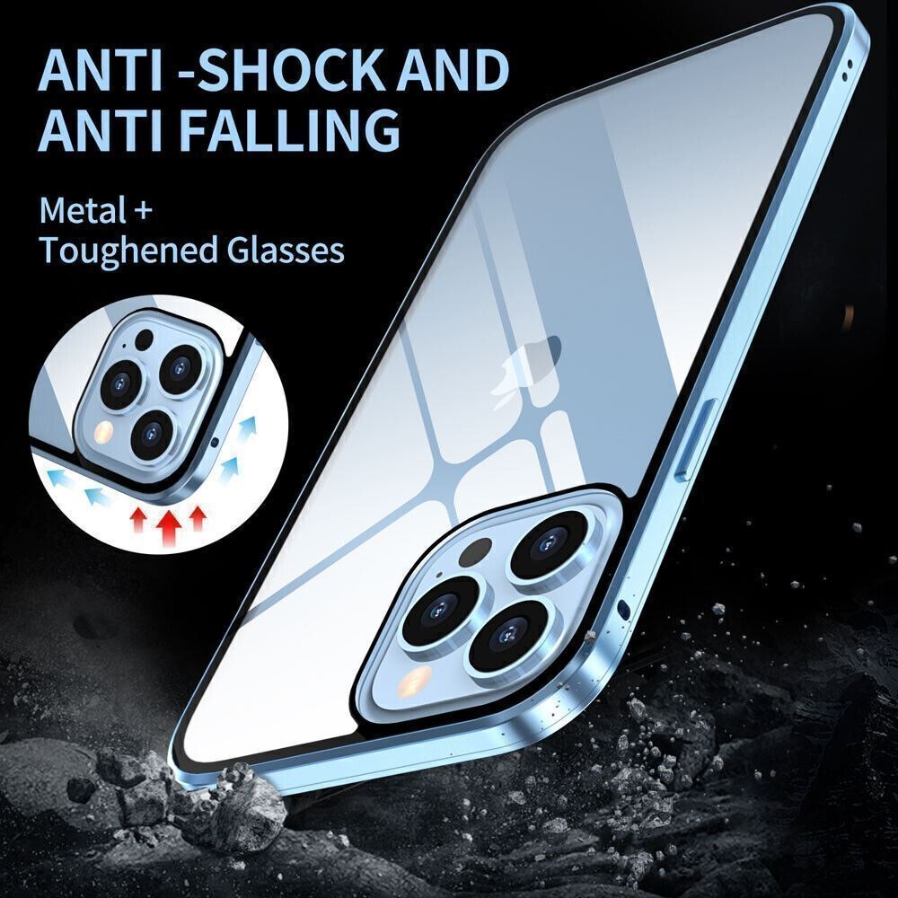 Privacy Anti Spy Magnetic 360 Protective Case For iPhone 16 Pro Max 15 14 13 17