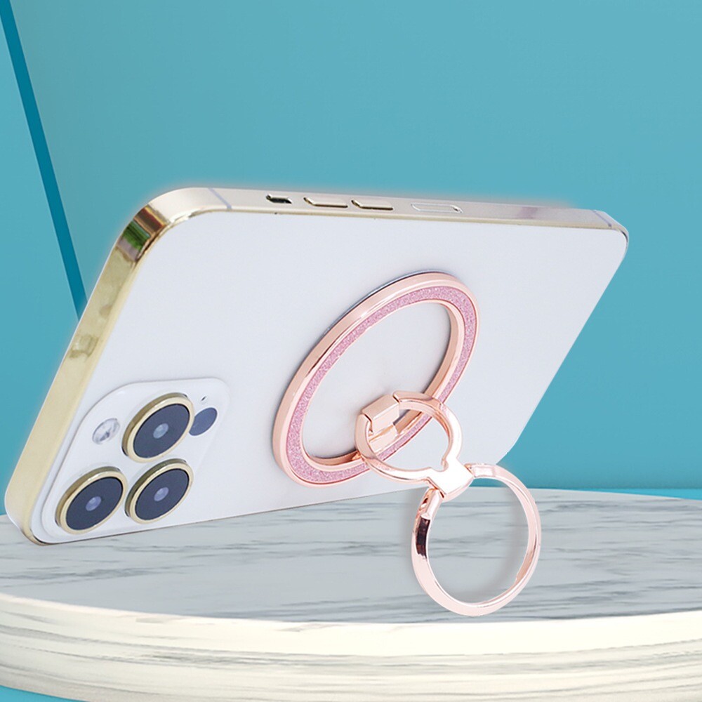 Luxury Bling Adjustable Stand Metal Kickstand Magnetic Women Phone Rings Holder