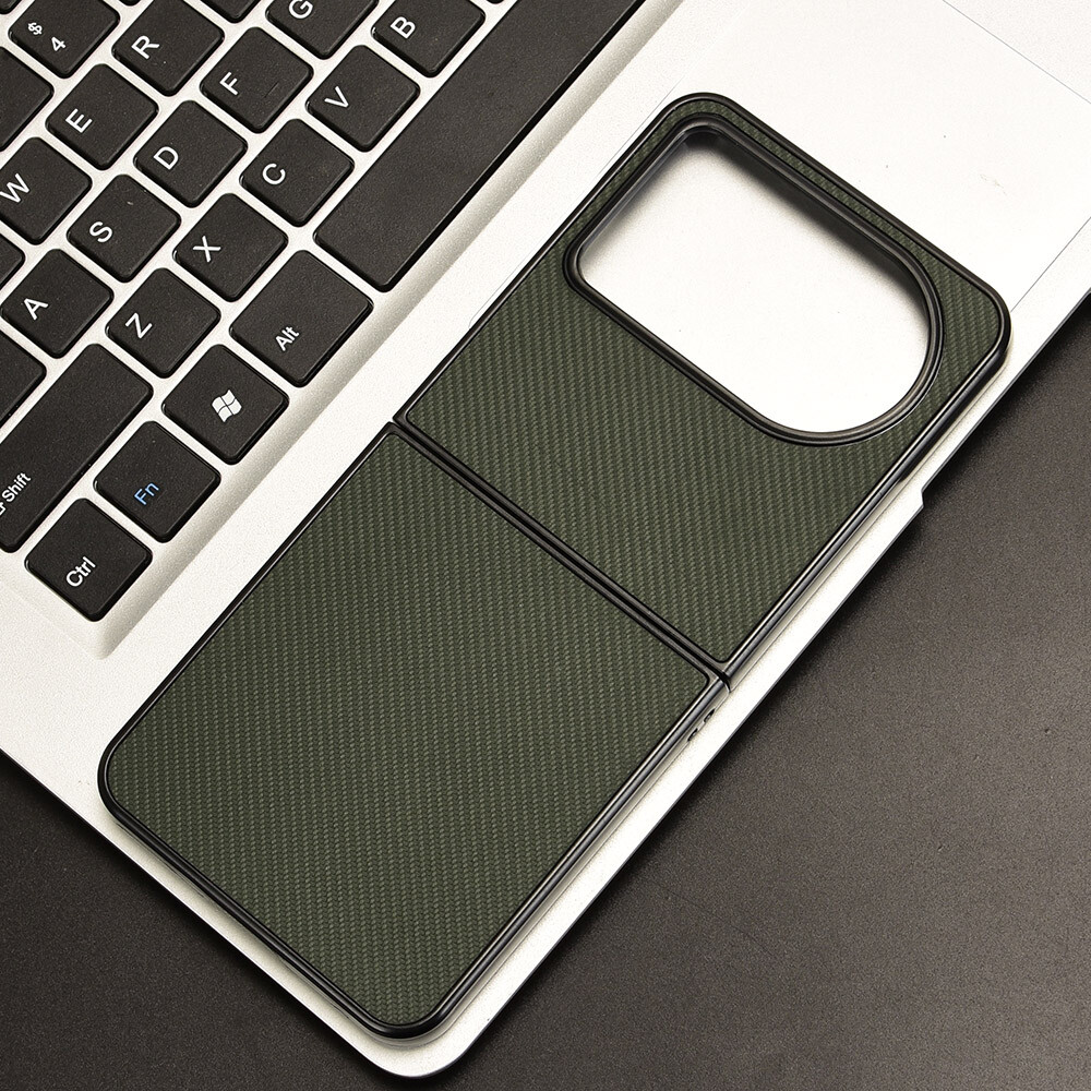 For Blackview Hero 10 Carbon fiber Texture PU Leather PC Hard Back Cover Case