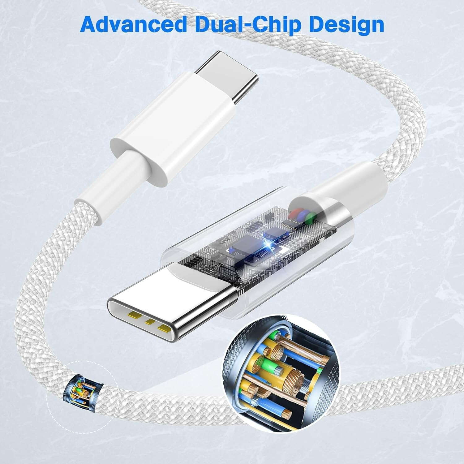 IPhone 16 15 Pro Max USB-C to USB-C Cable Fast Charger lot Type C Charging Cord