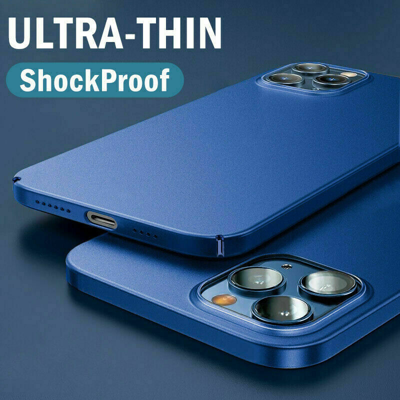 For iPhone 15 14 Pro Max 13 12 11 Slim Matte Hard Ultra-thin Phone Case Cover