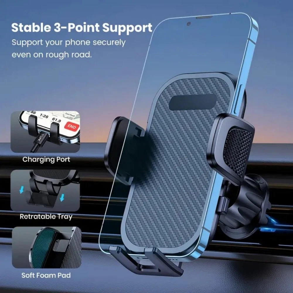 360° Rotation Air Vent Car Mount Phone Holder Universal Stand for iPhone Samsung
