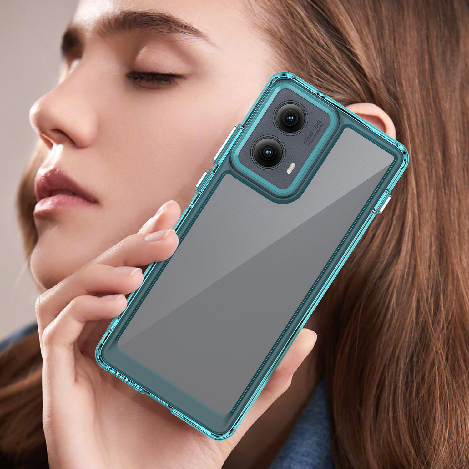 For Motorola Edge (2024) Flexible Shockproof Transparent Clear Back Phone Case