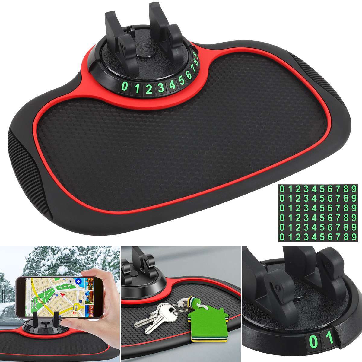 Car Multifunctional Non Slip Mat Anti-Slip Phone Holder Pad Dashboard Universal