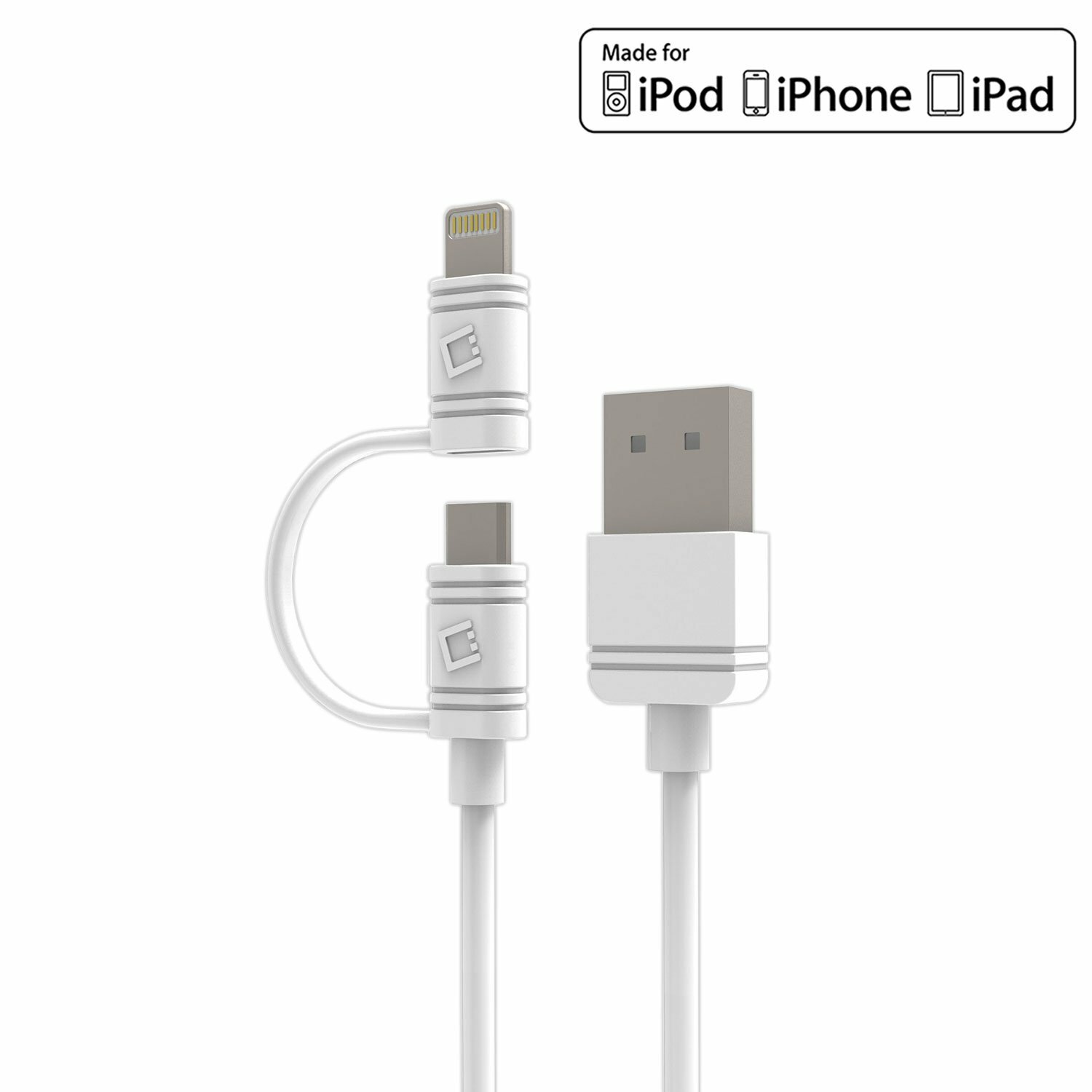 Micro USB & Lightning USB Data Sync & Charging Cable for Apple iPhone Samsung