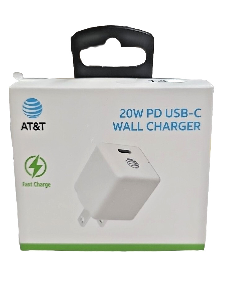 At&T 20W Fast Charge Single Usb-C Wall Charger